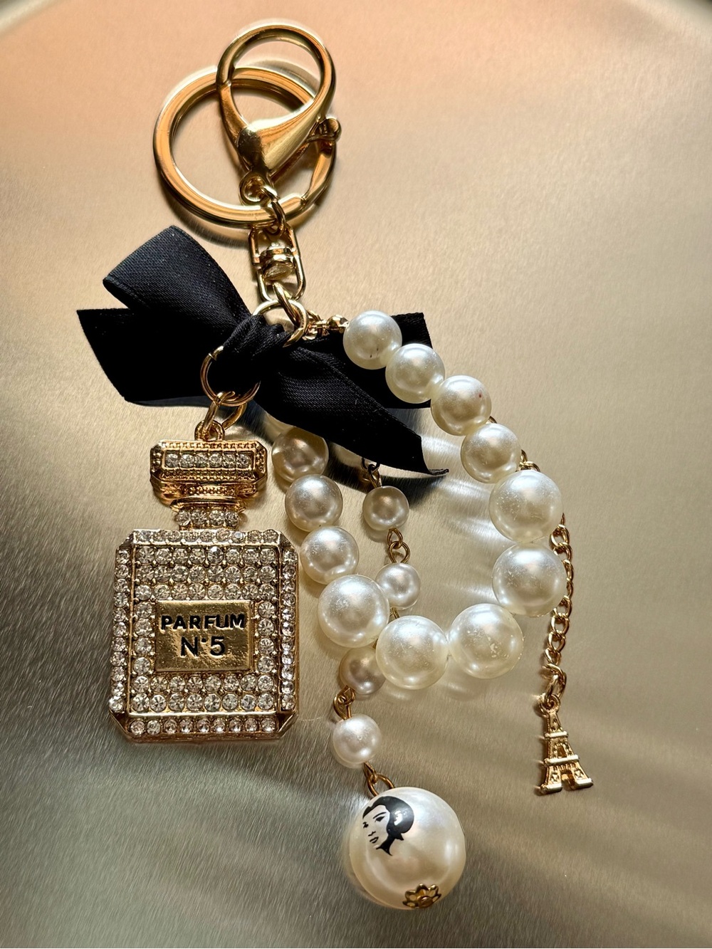Chanel Inspired Keychain